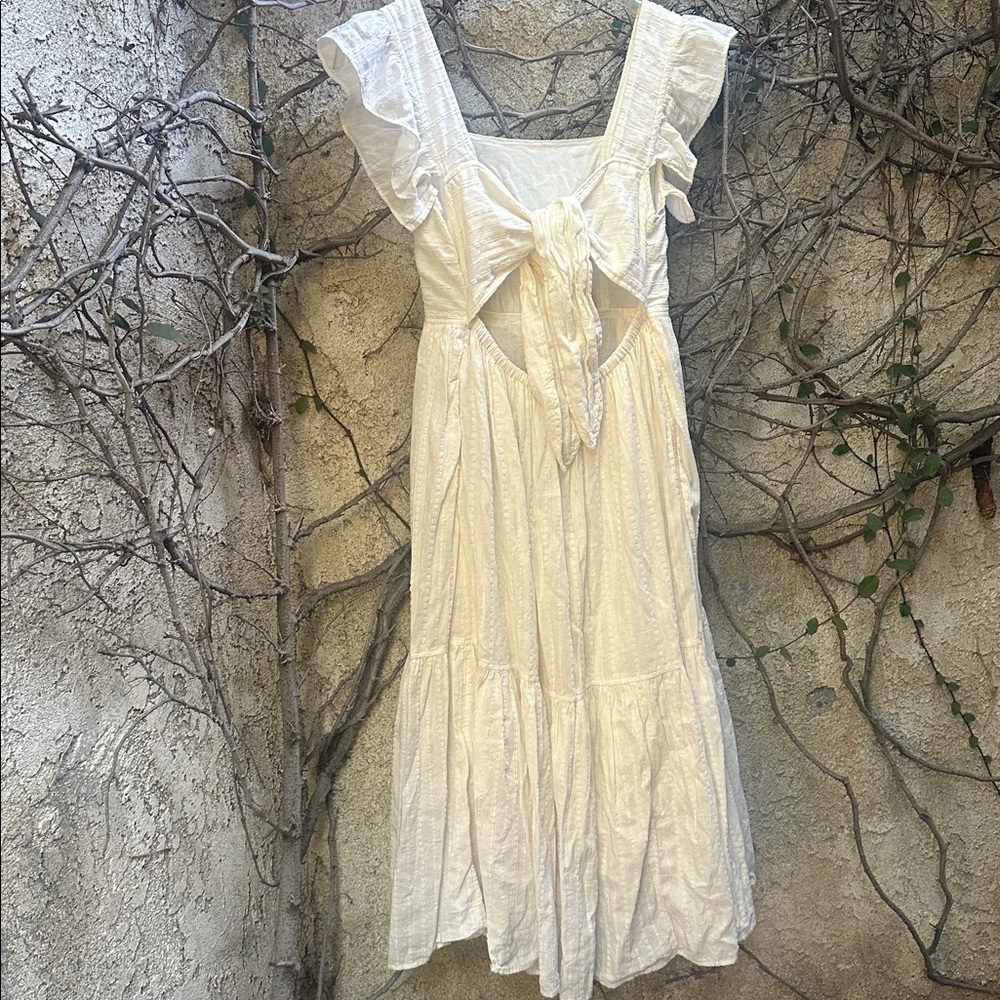 Madewell Ruffle Strip Dress - Picture 7 of 8